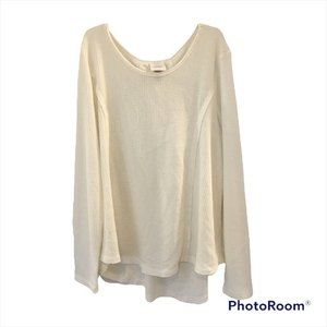 Knox Rose women’s Cream Lace Up Back Blouse size XL